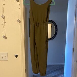 Wonder Nation Khaki Sleeveless Jumpsuit